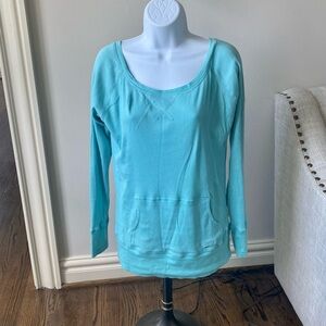 Nike Turquoise Ribbed Long Sleeve Top